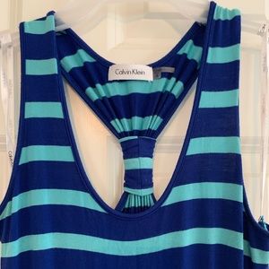Calvin Klein striped maxi dress